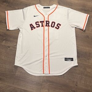 Jose Altuve Nike MLB Baseball Genuine White Jersey Houston Astros #27 Size XL